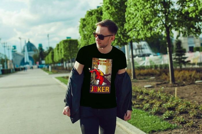 Knock Knock Who's There Joker T Shirt t-shirt tee top shirt famous joker stairs t-shirt