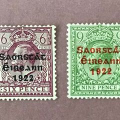 Ireland 1923 3 Line Saorstat Overprint
