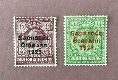 Ireland 1923 3 Line Saorstat Overprint