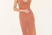 Sisterhood Orange Slip Wave Print Dress