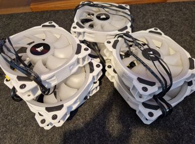 7 Corsair LL120 RGB 120mm Dual Light Loop PWM RGB Fans