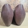 womens CLARKS CAPRICORN SKYW wedges shoes purple taupe patent Size UK 7 E EU 41 boxed Image 9