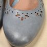 womens CLARKS DENNY DAZZLE grey shoes leather slip on heels court pumps Size UK 5.5 E wide fit EU 38.5 Image 4