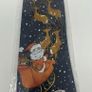 Black Christmas Tie With Santa and 7 Reindeer. New in packaging. Image 2