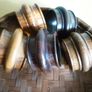 Wooden Napkin Ring holders-set Of 5 Vintage With Storage Box Image 7