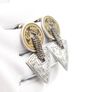 Vintage 925 Sterling Silver Chunky Heavy Stud Earrings Image 5