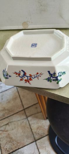Japanese Antique Octagonal Dish, Amari Fukagawa, Stamped, Excellent Condition .