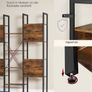 Industrial Bookcase with Storage Shelves Image 3