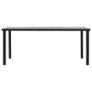 Dining Table Black and Concrete Grey 200x100x75 cm MDF Image 2