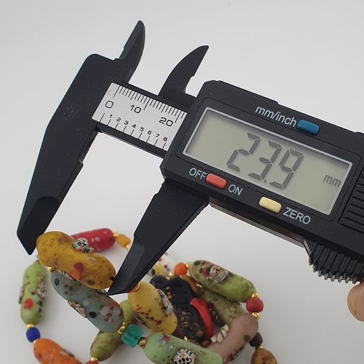 Antique Venetian Style Old Face Glass Beads & Old Face Glass Beads Necklace