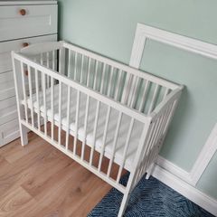 Small Baby Cot With Mattress | Excellent Condition
