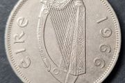 Ireland  1966 half crown coin