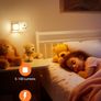 Night Light Plug in Wall, with Dusk to Dawn Photocell Sensor, 3000K Warm White, Brightness Adjustable, 1W LED Night Light for Kids, Bedroom, Hallway, Stairs, 2 Pack Image 4