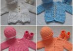 Handmade baby cardigan sets 0-3 months