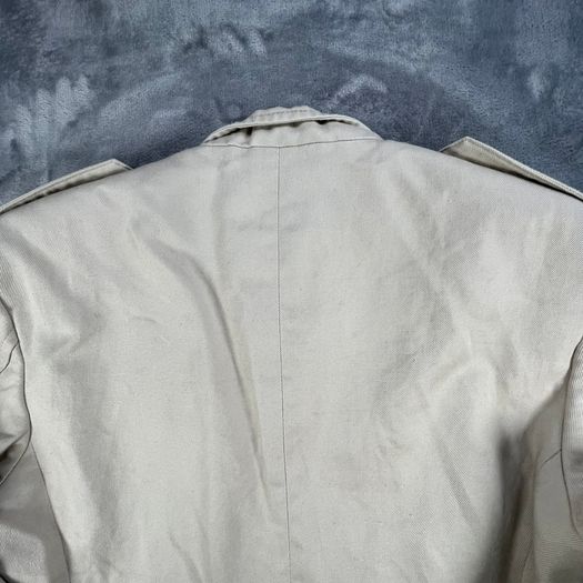 Zara Man Utility Blazer Jacket 48 Beige - Linen Blend- Military Chore Style