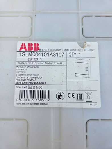 ABB Mistral 36 Module Electrical Consumer Unit (White Door)