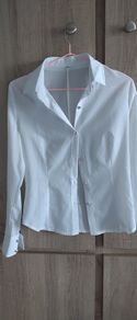 White shirt with buttons and zip fits 6 I small 10