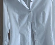 White shirt with buttons and zip fits 6 I small 10