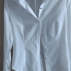 White shirt with buttons and zip fits 6 I small 10