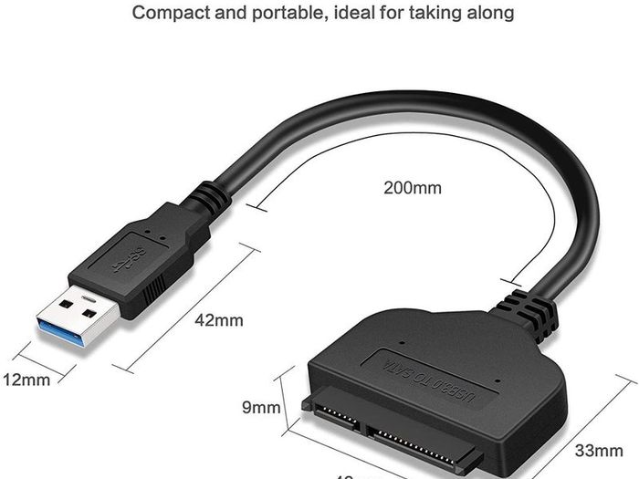 USB 3.0 to SATA III (UASP) 5Gbps Converter Adapter Cable for 2.5" SATA HDD/SSD Drives (Brand New/Warranty)
