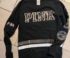 Pink brand sweat - black