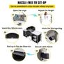 Black Camping Outdoor Kitchen Steel Windscreen Camping Kitchen Storage Table 3 Zippered Bags Camping Cook Table 2 Side Tables Camp Cook Table Portable Outdoor Camping Table for Outdoor (FREE SHIPPING) Image 3