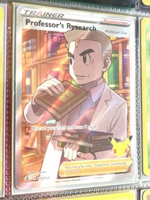 Pokemon Card Professor's Research Full Art Oak 024/025 Celebrations 25th