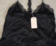 BNWT Sinead Keary Black Lace Strappy Cami Top - Size 8