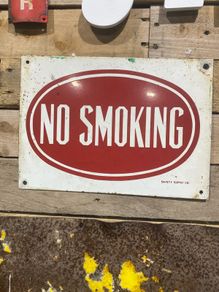 enamel sign