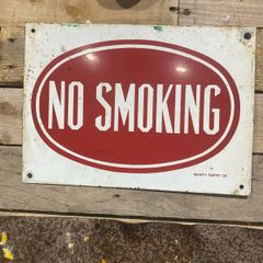 enamel sign
