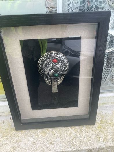 chinese silver mirror framed free postage