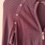 Yuka Dark Brown Cardigan with  Metal Eyelet Detail    Size 14 Image 2