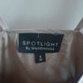 Spotlight by Warehouse Taupe/Champagne Satin Ruffle Dress - Size UK 8 (EU 36) Image 5
