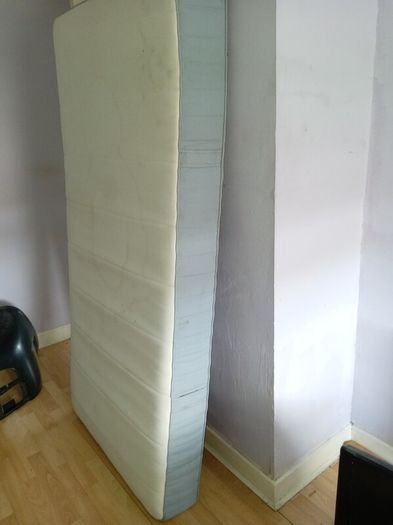 IKEA single bed with memory foam mattress rarely used.. Cover on mattress can be zipped off and washed.. Also 32inch Samsung TV with unit and dvd player 80