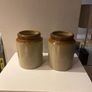 vintage  stoneware  storage Jars Image 2
