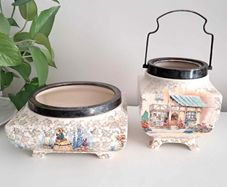 Biscuit Barrel + Vase