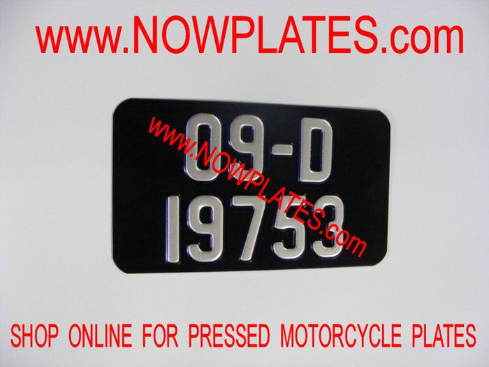 Motorcycle Plates Pressed, Bike Plates,Vintage Plates