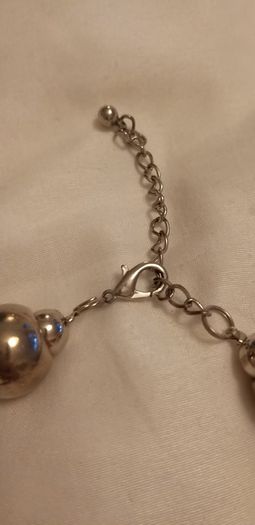 Black And Silver metallic Necklace