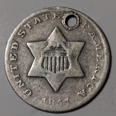 3 Cent USA silver coin.