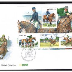 1998 Ireland Equestrian Sports Commemorative Stamps Miniature Sheet An Post First Day Cover (FDC)