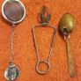 vintage and modern tea strainers Image 3
