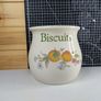 Cloverleaf Peaches and Cream Biscuit Jar / Barrel 16Cm Tall (Missing Lid) Image 5