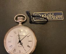 Sterling silver open face watch, Waltham, can be used as desk clock. Brand new