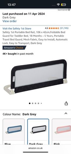 Safety First Portable Bed Rail