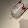 New White Advent candle with red bows Image 5