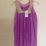 New Designer Girls Vintage Sequin Pleated Chiffon Party Dress 8-9yrs Image 2