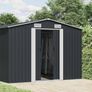Garden Shed Anthracite 257x990x181 cm Galvanised steel Image 2