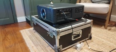 7k NEC projector with short throw lens flightcased