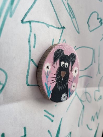 Hand_painted wooden magnets