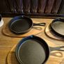 Cast Iron Mini Skillet Set with Wooden Serving Boards (Set of 4) Image 3